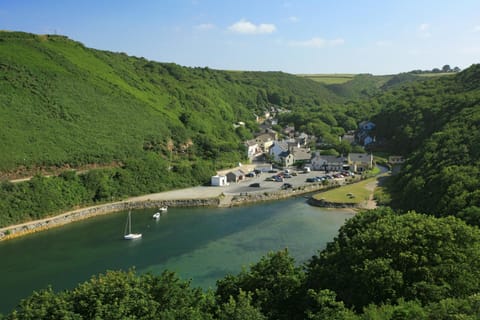 View down to Solva harbour and village