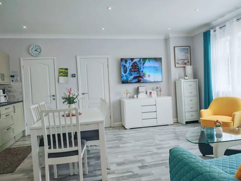 Open-plan living, kitchen and dining space