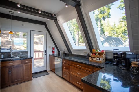 Prepare your meals while taking in the views of the Lake.