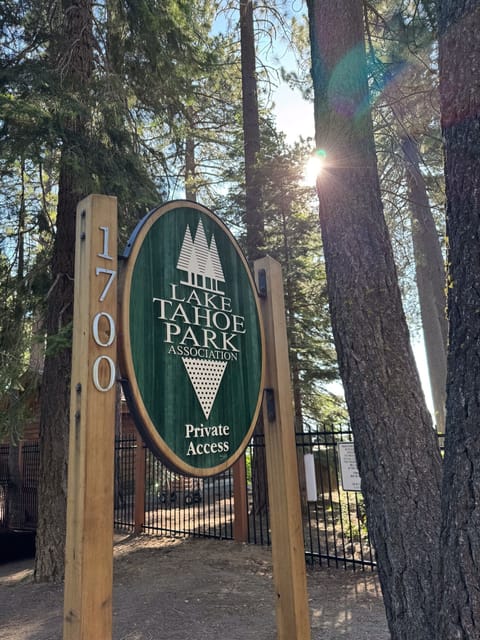 Private access to the Lake Tahoe Park Association.
