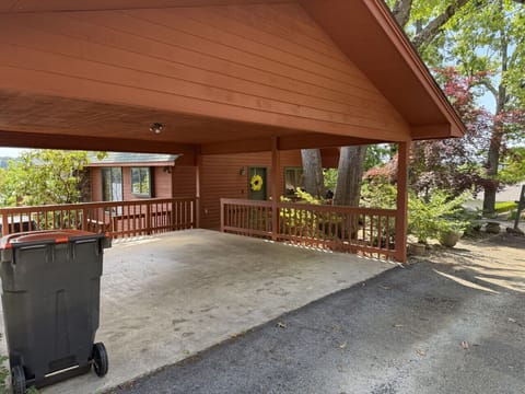 Front of house covered parking