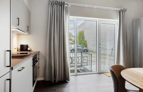 Lots of natural light and two layers of curtains to ensure that you get a good nights sleep, while maintaining privacy.