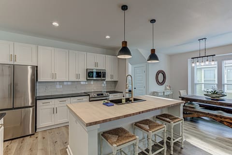 Meals will be made easy in the full kitchen