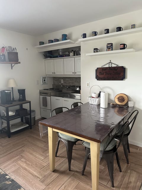 Stocked Kitchenette with dining space
