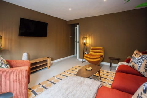 Living room with smart TV