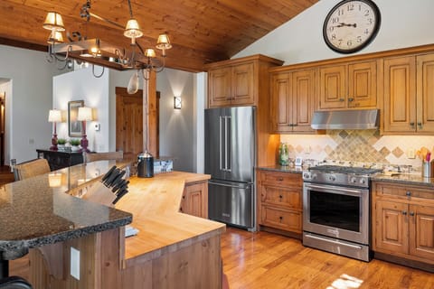 Butcher block kitchen island