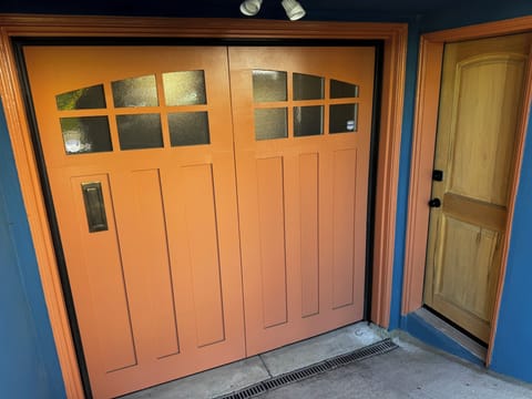 Private code-locked exterior entrance door