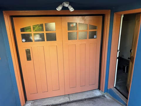 Private code-locked exterior entrance door