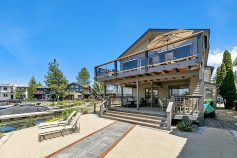 Soak up the sun on the deck with loungers and views of Tahoe Keys’ peaceful water channels.