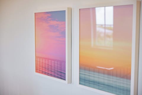 Sunset pictures on upstairs wall