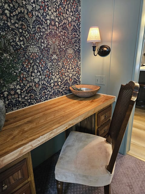 Work from "home" at this built-in desk.