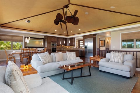 Living area with plenty of comfy seating - New couches