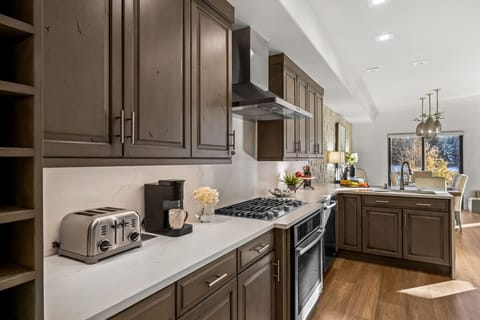 Fully stocked chef's kitchen