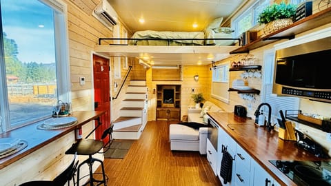 Open floor design makes the tiny home very spacious. 