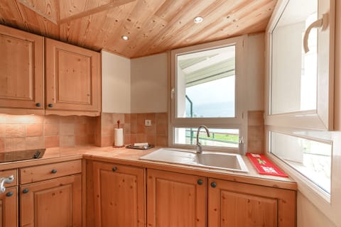 Equipped and separate kitchen with lake view, Duingt