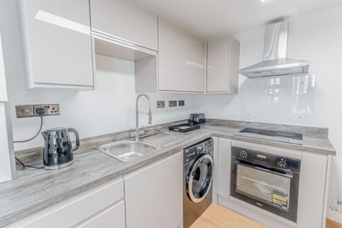 Fully equipped kitchen with modern appliances