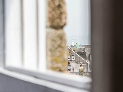 Furniture, Floor, Interior Design, Flooring, Apartment, Chair, Kitchen & Dining Room Table, Glass, Shade, Balcony