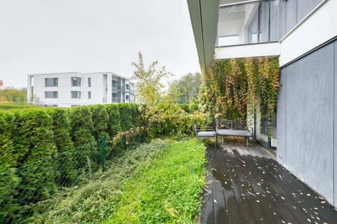 A private terrace with outdoor seating, ideal for enjoying your morning coffee.