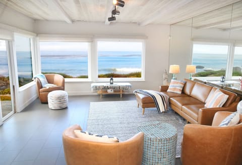 Living room with stunning ocean views