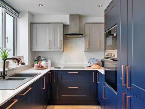 Kitchen Appliance, Kitchen, Cabinetry, Interior Design, Countertop, Flooring, Major Appliance, Wood, Furniture, Light Fixture