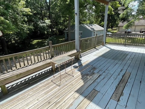 Deck outside kitchen