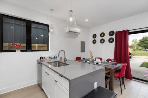 Kitchen island with spacious counter and sink