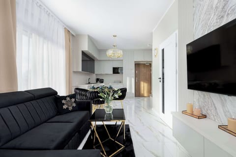 Modern TV in the apartment. 