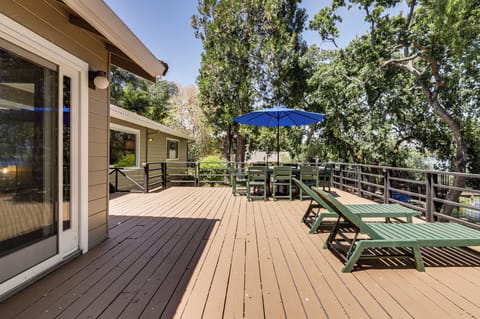 House Exterior | Furnished Deck | Dining Area | Lake Views