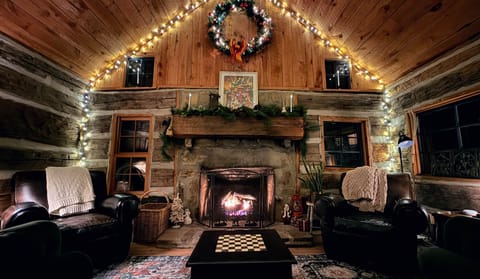 There's no beating Christmas season in the cabin!