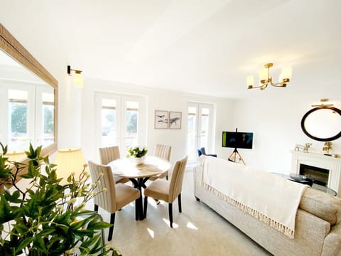 Open plan living space at The Degas Suite - The Corbyn Apartments in Torquay.