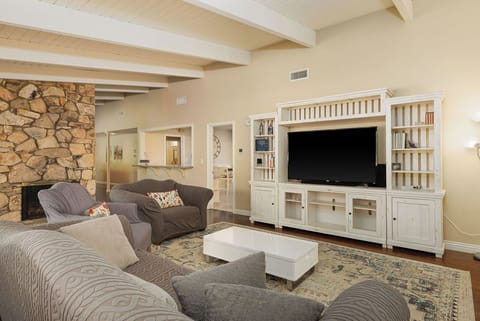 One of two living rooms