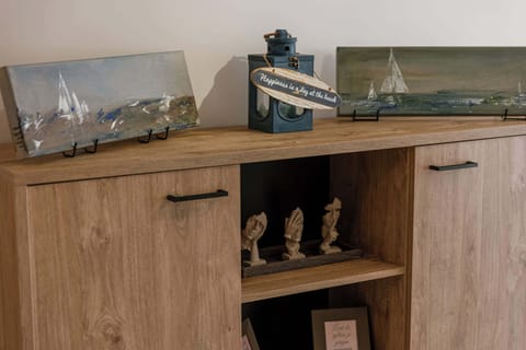 Coastal Decor with Wooden Cabinet