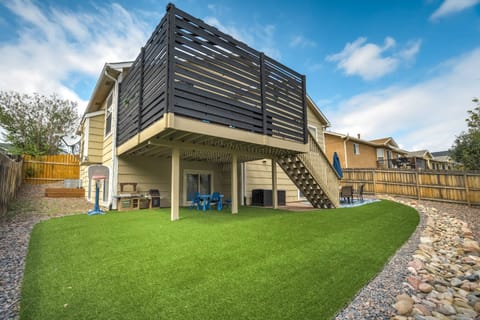 An outdoor deck to enjoy the gorgeous mountain sunsets.