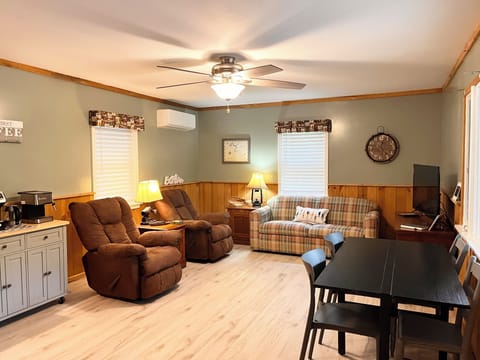 Living room with plenty of light.