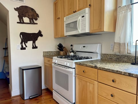 Kitchen with gas stove