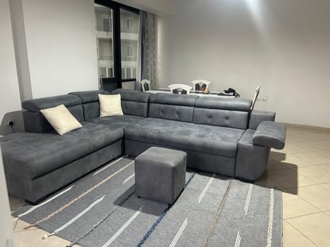 Huge comfortable sofa bed.