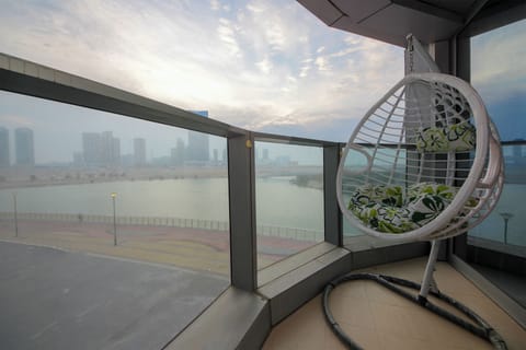 Balcony with outdoor seat