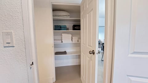 Wardrobe with towels