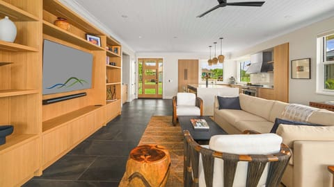 Kukuiula Makai Cottage #33 - Living Room & Entry - Parrish Kauai