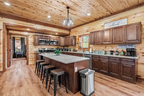 Fully stocked kitchen with spacious island