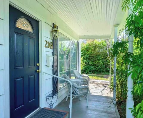 Your private front porch: ideal for morning coffee or an evening nightcap.