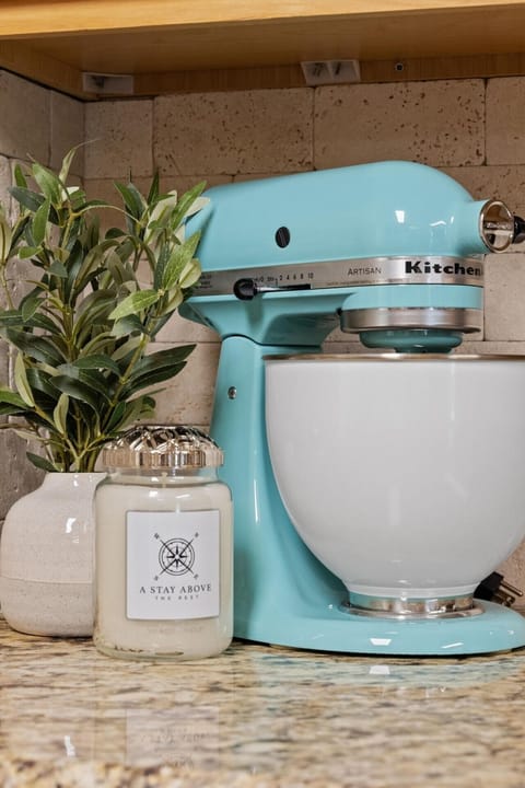 Whip up meals with ease using the Ninja blender, signature KitchenAid mixer, Keurig, and classic coffee maker—perfect for coffee lovers and home chefs.