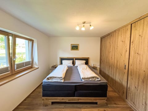 Interior Design, Flooring, Floor, Wall, Wood, Ceiling, Room, Furniture, Bedroom, Bed