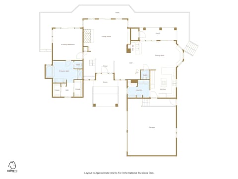 The layout of the first floor.