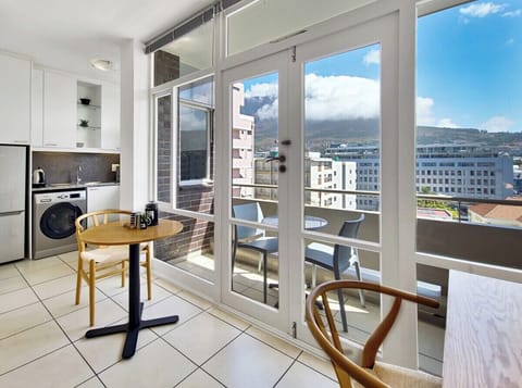 Dining table with loads of natural sunlight