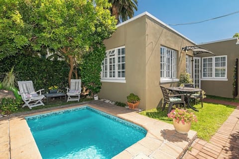 Plunge pool with outdoor seating