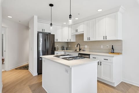 Indoors, Kitchen, Cooktop, Appliance, Refrigerator