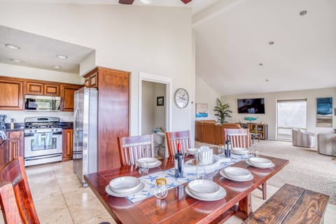 Moonlit Beach House Dining Room Table and Living Room-114