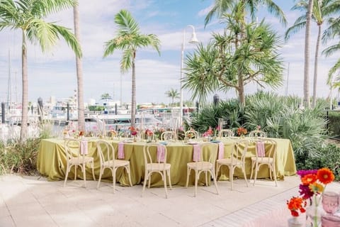Outdoor banquet area