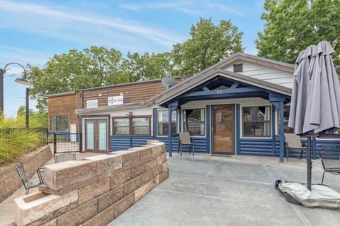 The front porch area. The house sits off a somewhat busy road so the front porch area is fenced off.